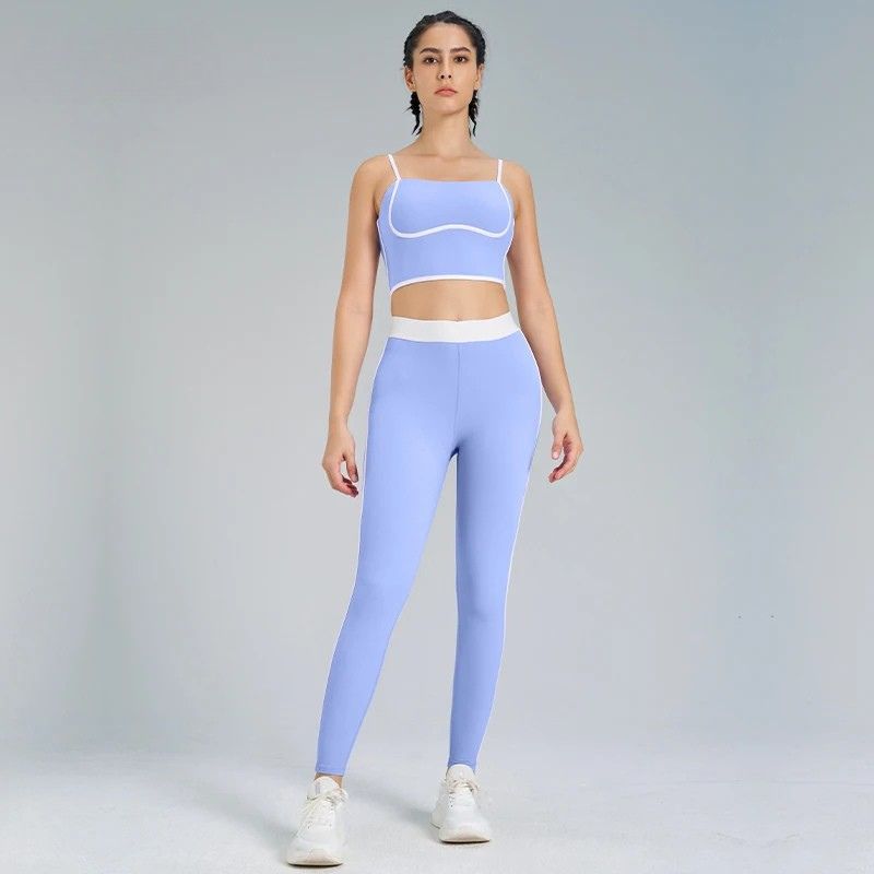 Patchwork Sports Bra & Leggings Set