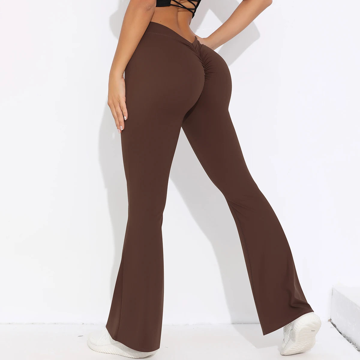 V-Waist Scrunch Flare Leggings