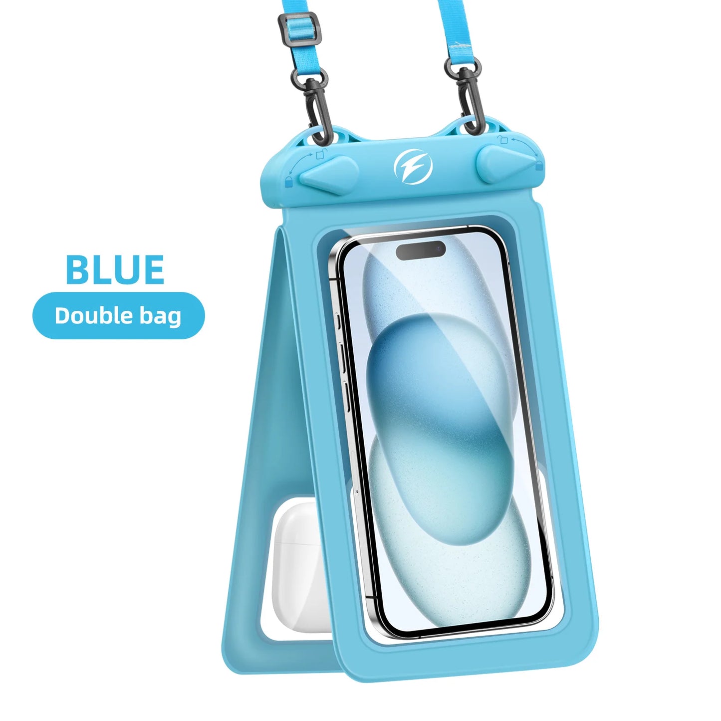 Waterproof Phone Pouch - Touchscreen Double Dry Bag