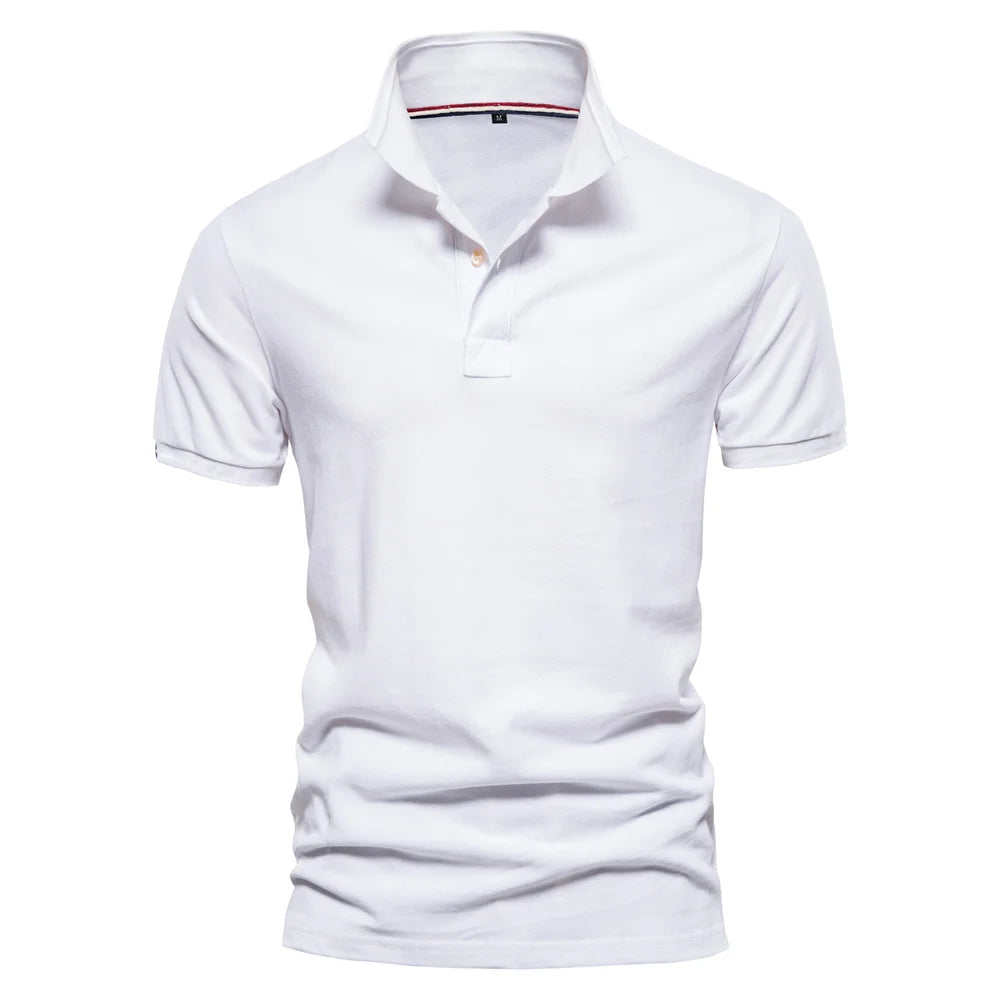 Men's Classic Cotton Polo Shirt – Short Sleeve, Casual Business