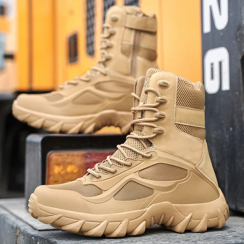 Men’s Lightweight Tactical Boots – Waterproof Non-Slip Outdoor Shoes