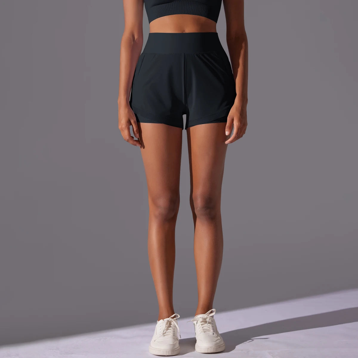 Women's High-Waist Skort with Built-In Shorts