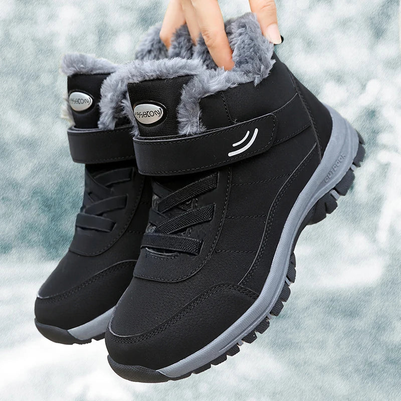 Men’s Snow Boots – Fur-Lined Non-Slip Winter Hiking Boots