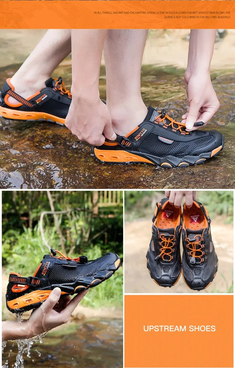 Men’s Quick-Dry Wading Shoes – Breathable Hiking Sneakers