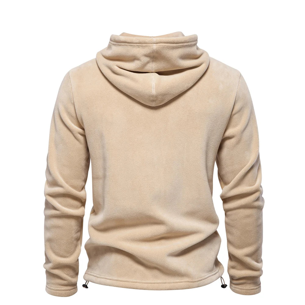 Men’s Winter Fleece Hoodie – High-Quality Drawstring Sweatshirt