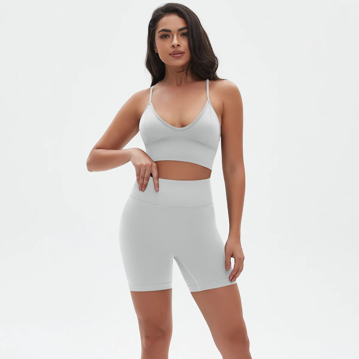 2-Piece Seamless Set – Women's Shorts & Top