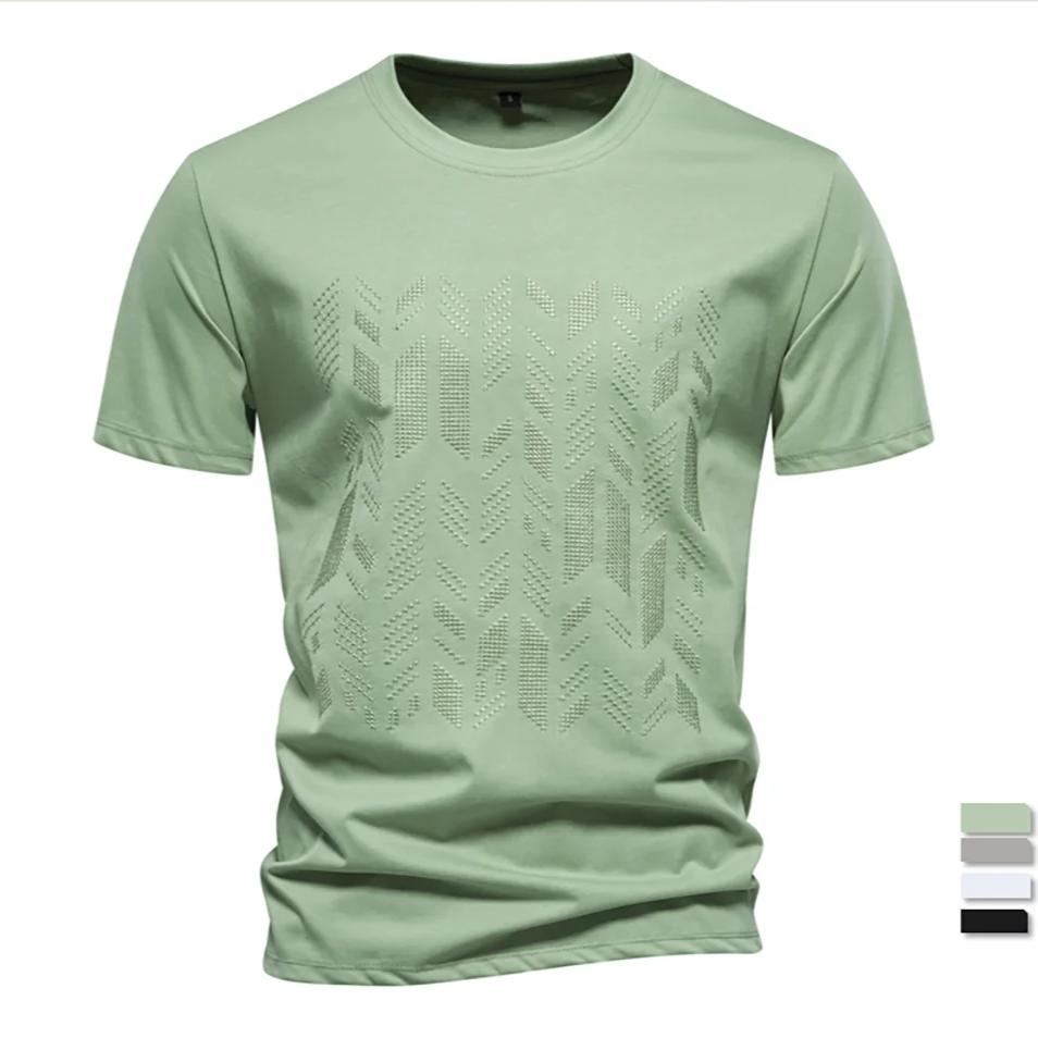 Men's Cool Cotton Blend T-Shirt – Embroidered Short Sleeve Adventure Wear