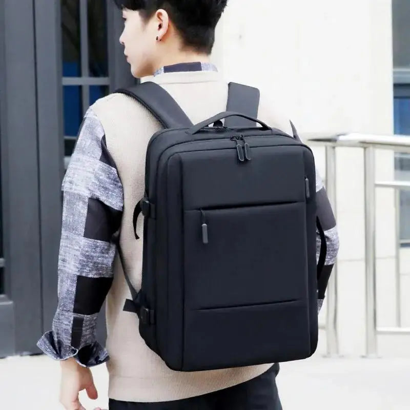 Expandable Waterproof Travel Backpack with USB Port