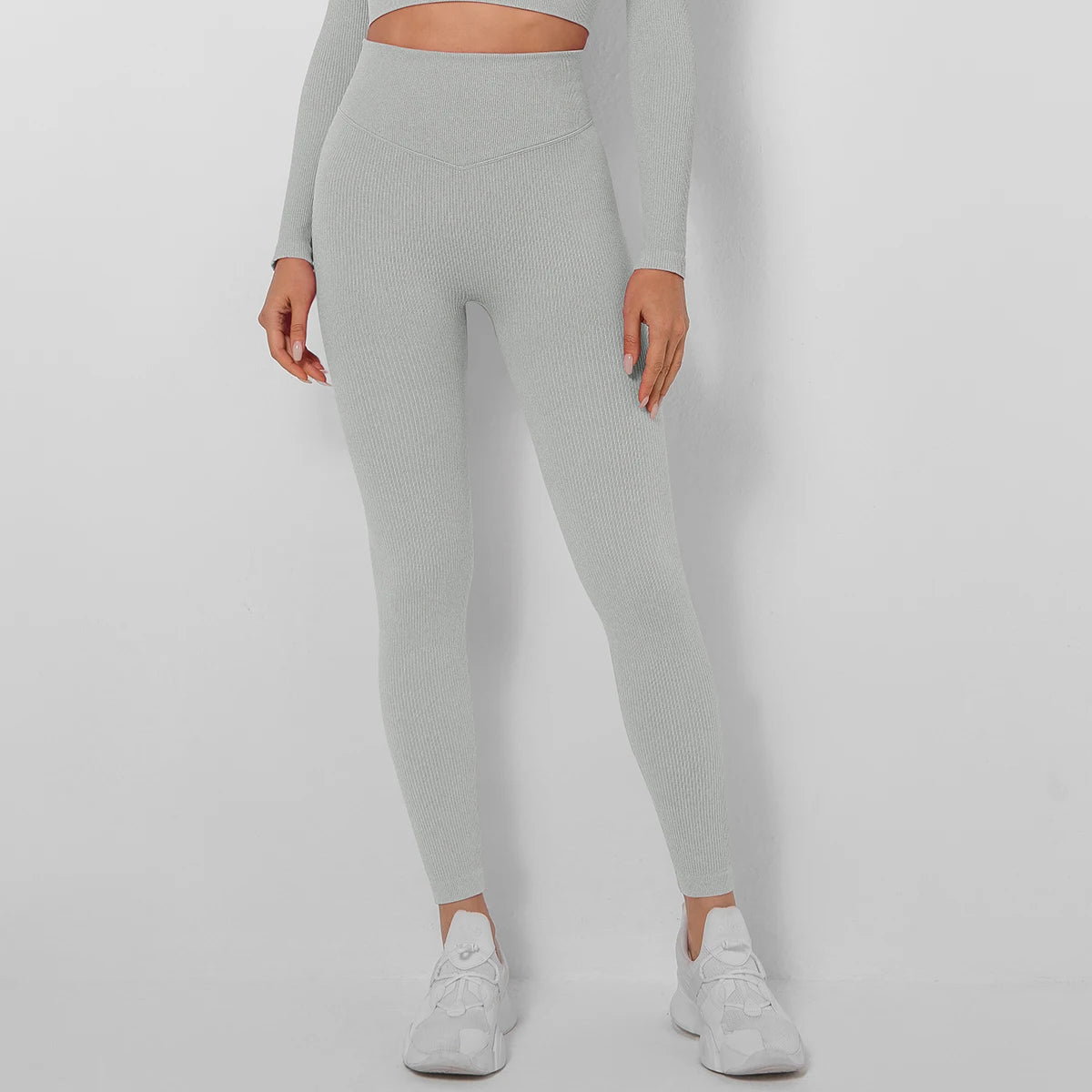 Ribbed High Waist Seamless Leggings