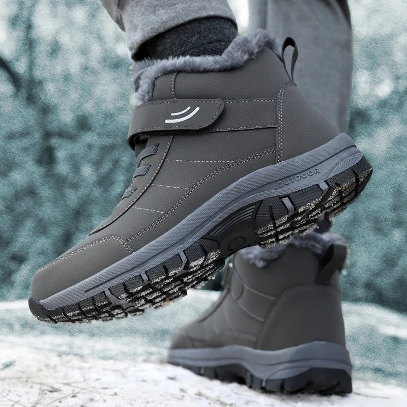 Men’s Snow Boots – Fur-Lined Non-Slip Winter Hiking Boots