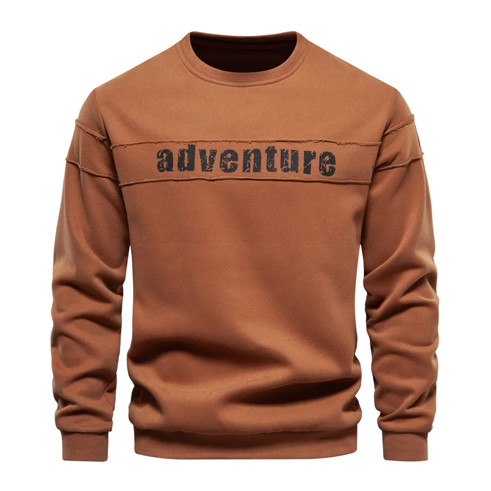 Men's Printed Patchwork Sweatshirt – Stylish & Comfortable