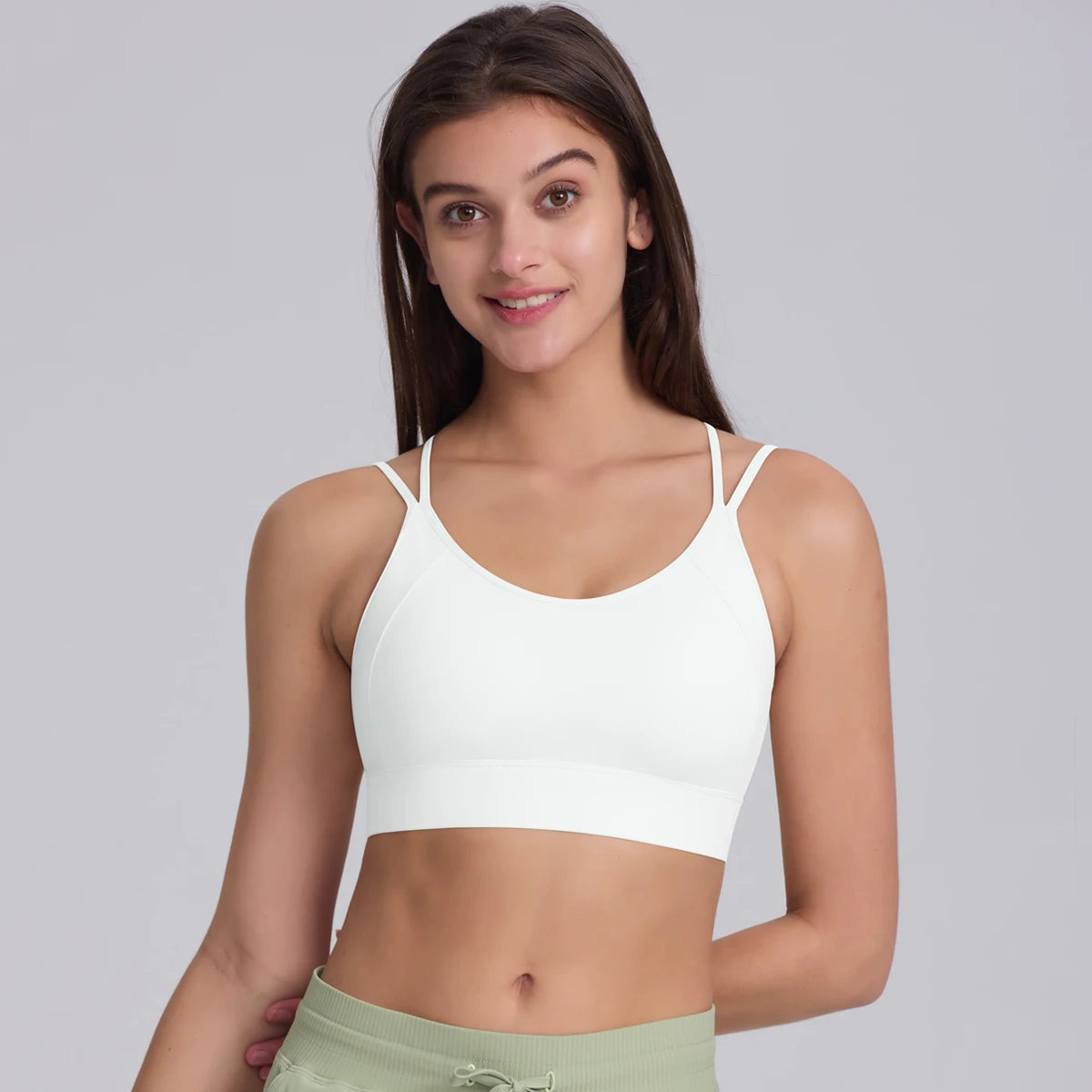 Cross-Back Breathable Sports Bra