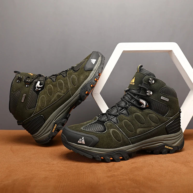 Men’s High-Top Hiking Boots – Non-Slip Winter Trekking Shoes