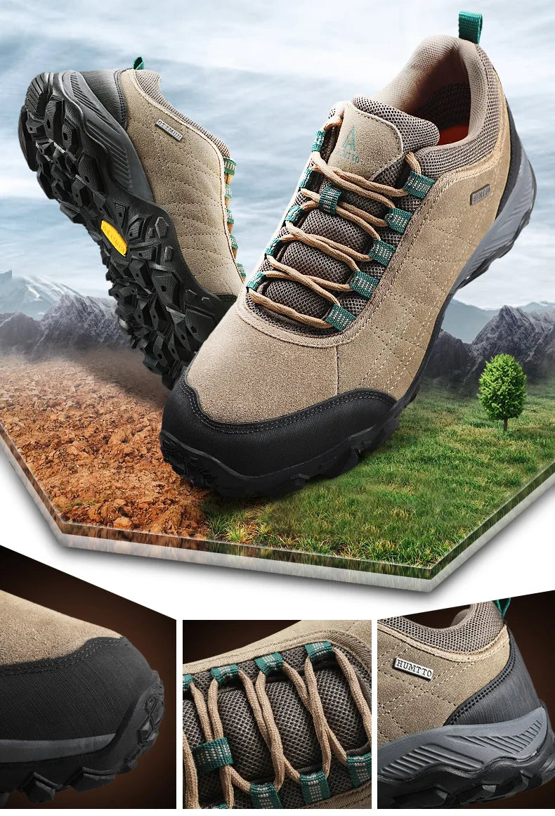 Men’s Leather Hiking Shoes – Winter Trekking Sneakers