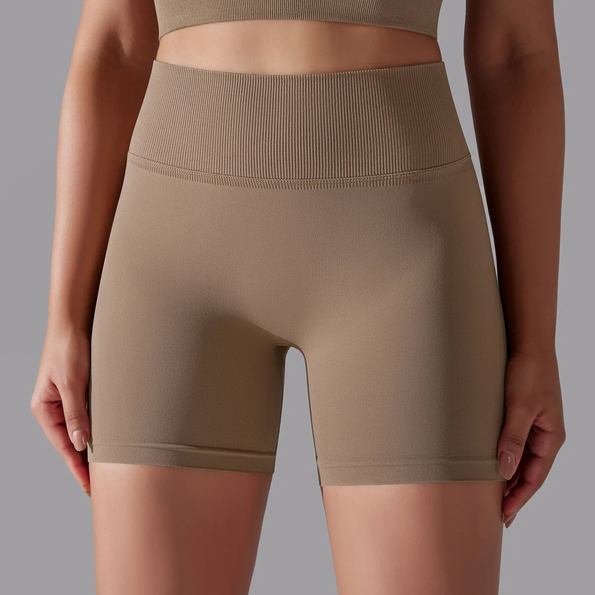 High-Waist Workout Shorts – Comfortable & Supportive Fit