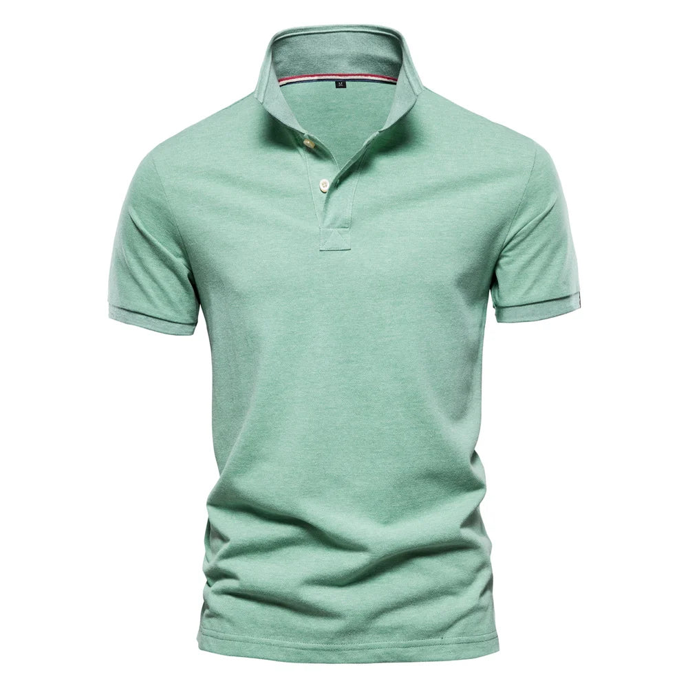 Men's Classic Cotton Polo Shirt – Short Sleeve, Casual Business