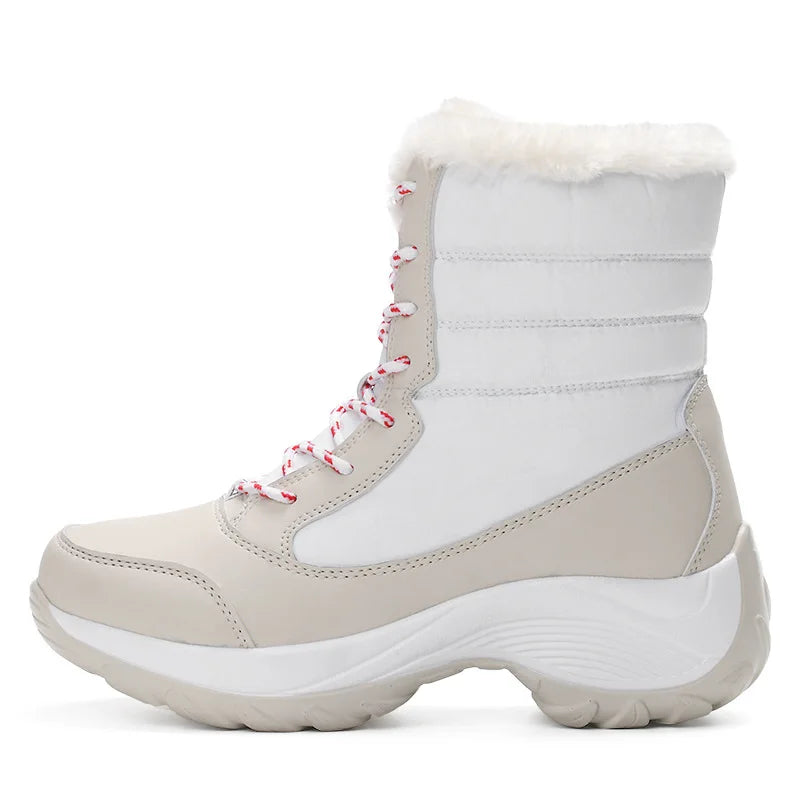 Women’s Platform Snow Boots – Fur-Lined Waterproof Non-Slip Winter Shoes