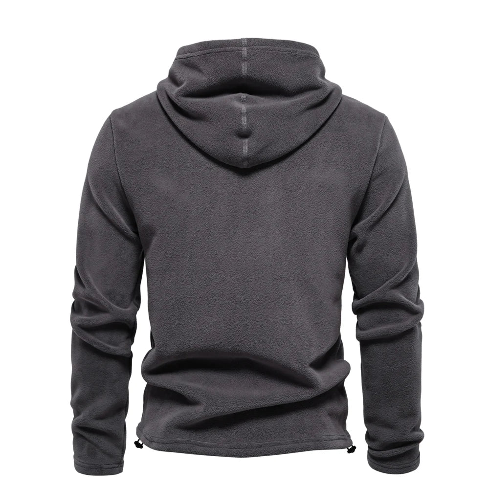 Men’s Winter Fleece Hoodie – High-Quality Drawstring Sweatshirt