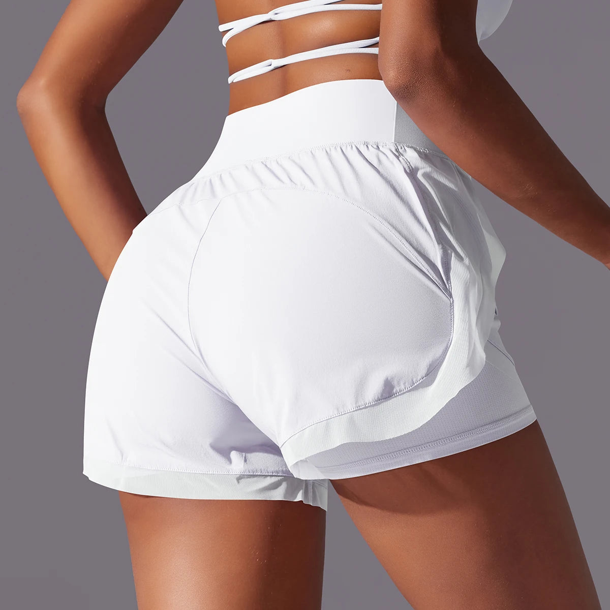 Women's High-Waist Skort with Built-In Shorts