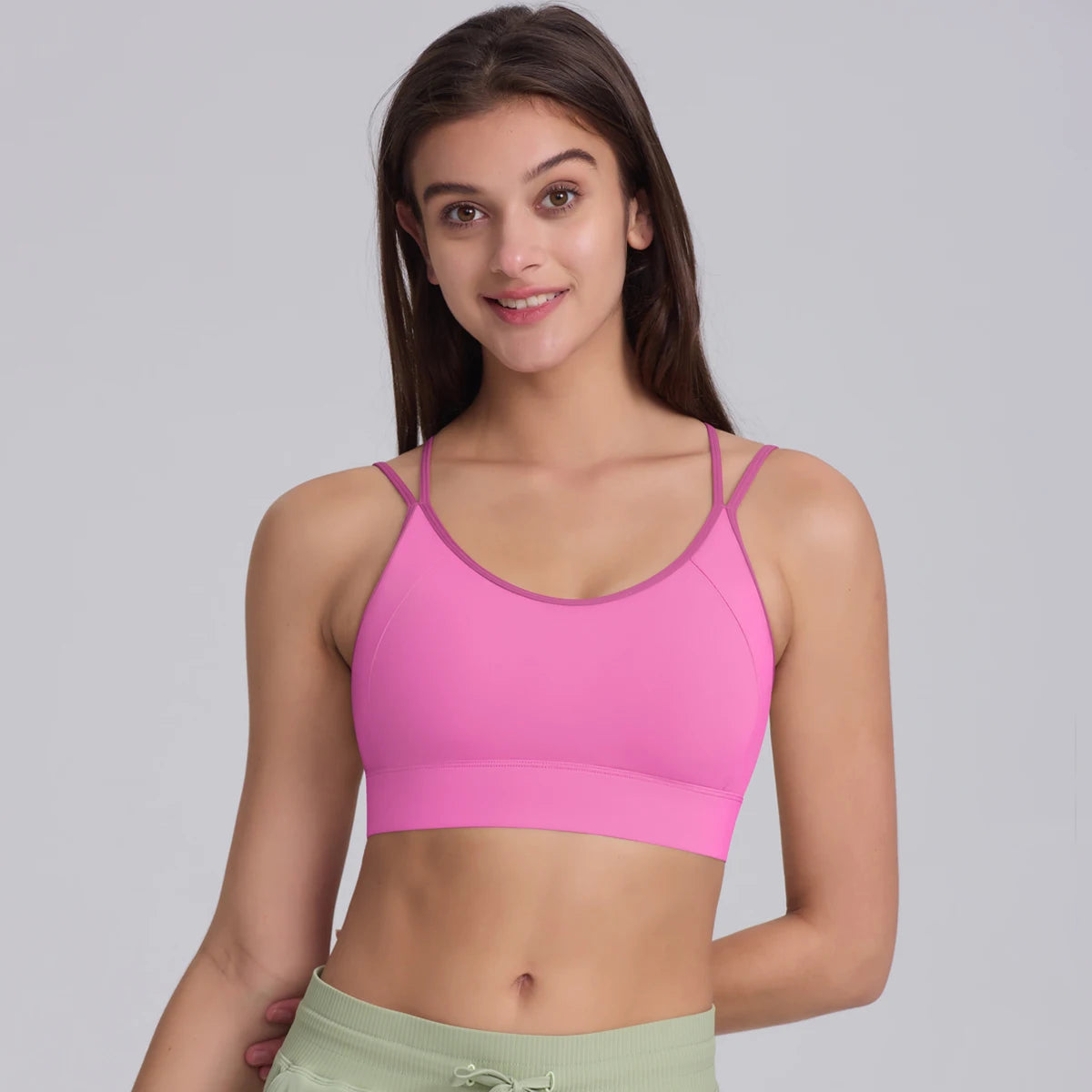 Cross-Back Breathable Sports Bra