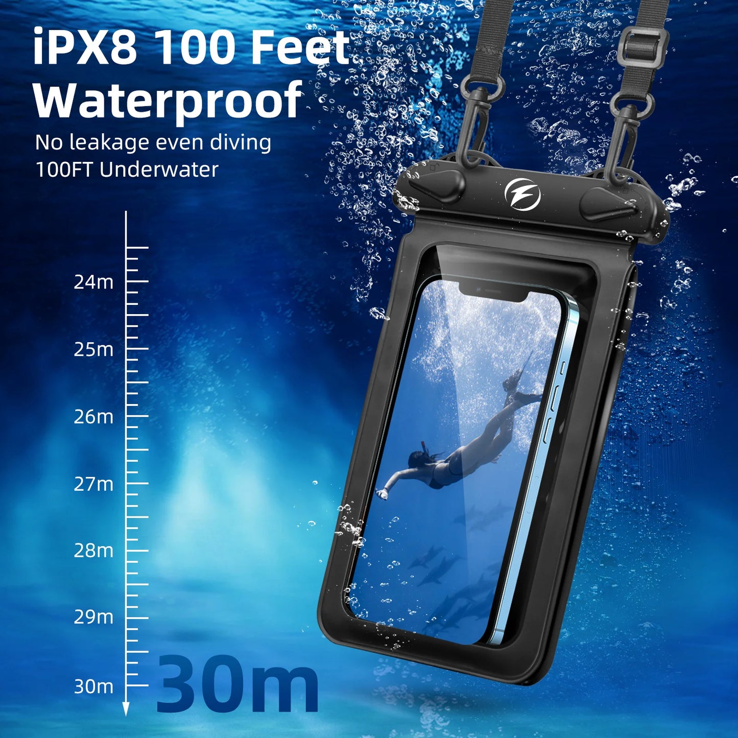 Waterproof Phone Pouch - Touchscreen Double Dry Bag