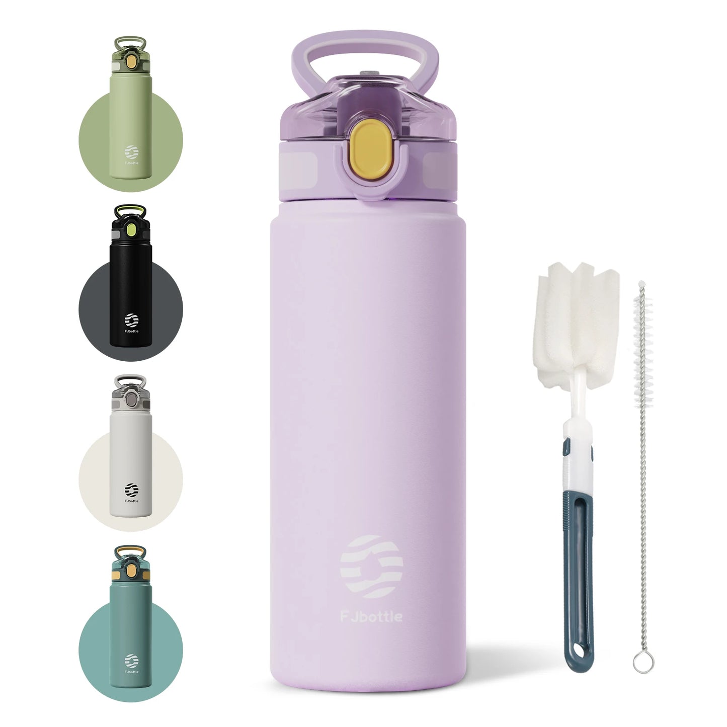 Stainless Steel Thermos with Straw – Insulated Outdoor Flask