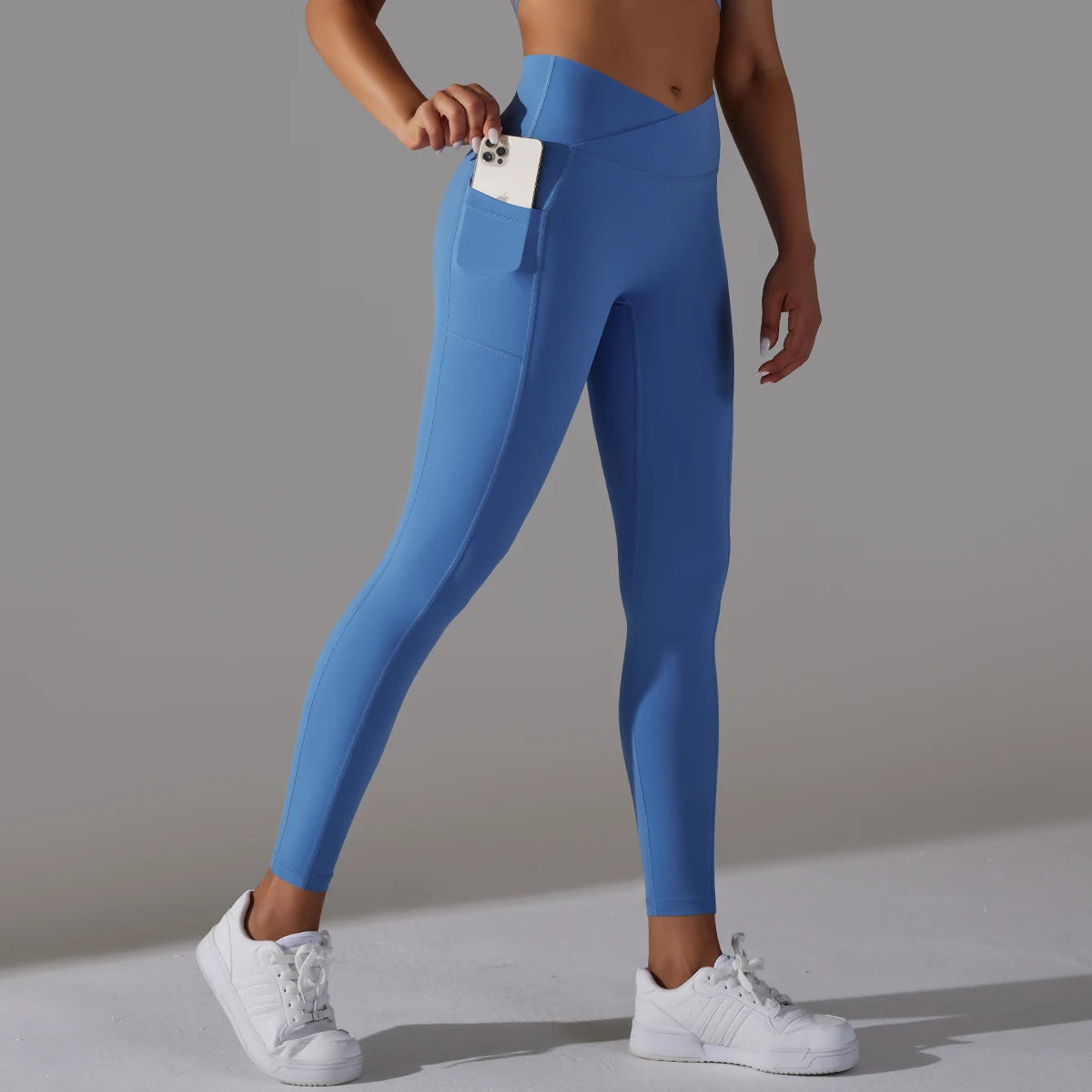 Cross-Waist Stretch Leggings