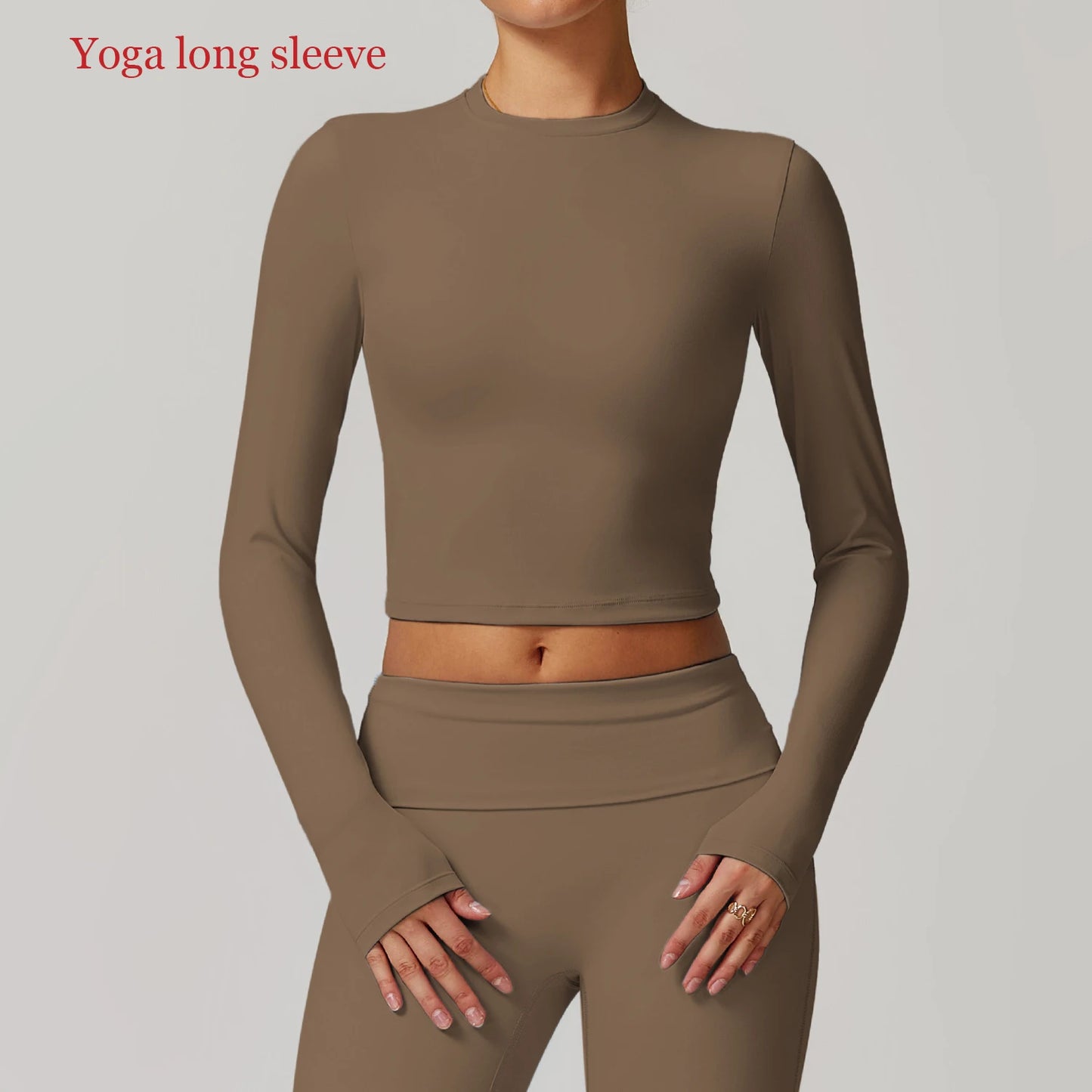 Women's Long-Sleeve Winter Crop Top – Breathable & Stretchy