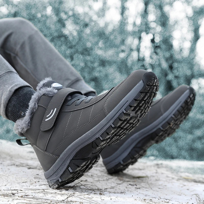 Men’s Snow Boots – Fur-Lined Non-Slip Winter Hiking Boots