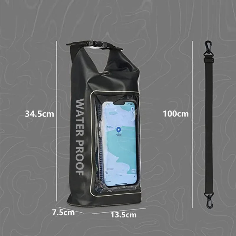 Waterproof Dry Bag with Touchscreen Phone Pocket