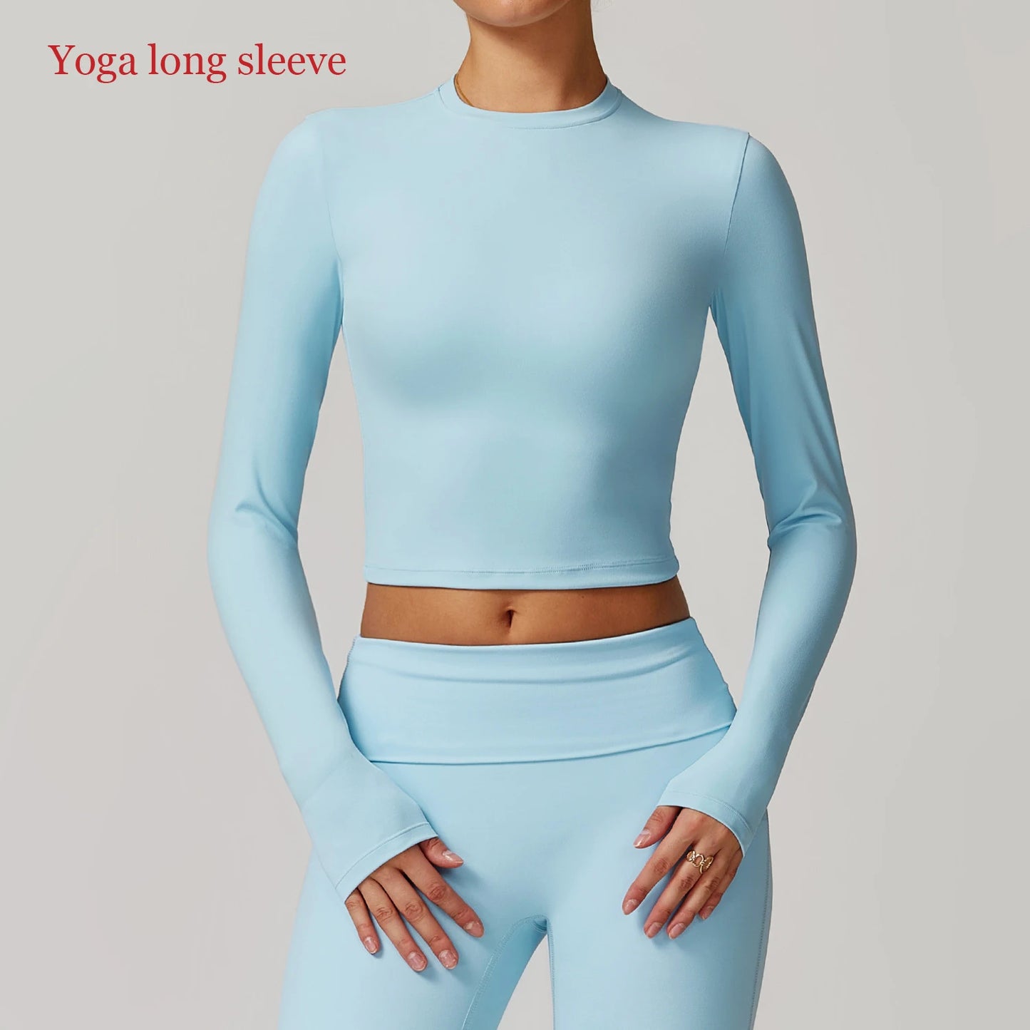 Women's Long-Sleeve Winter Crop Top – Breathable & Stretchy