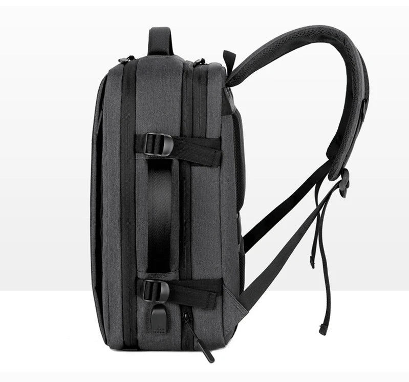 Expandable Waterproof Travel Backpack with USB Port