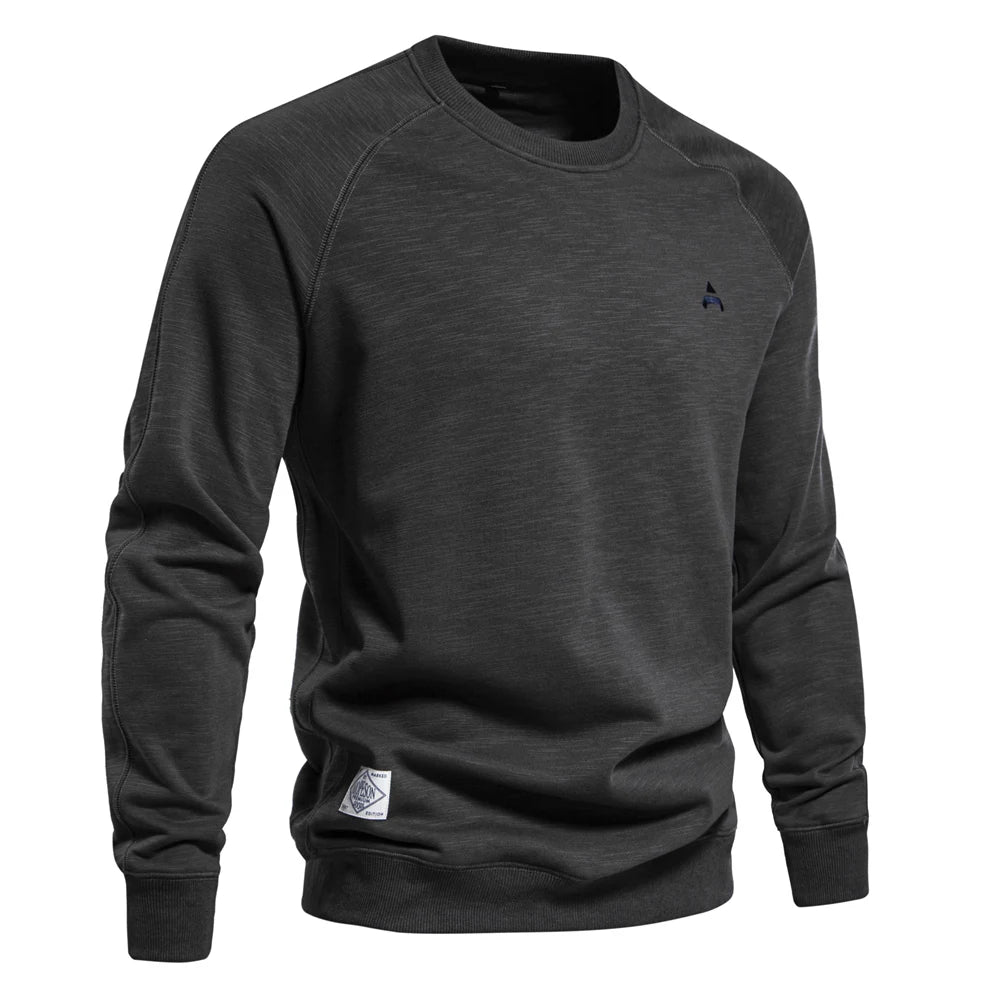 Men’s Spring Cotton Blend Sweatshirt – Casual Sport Pullover