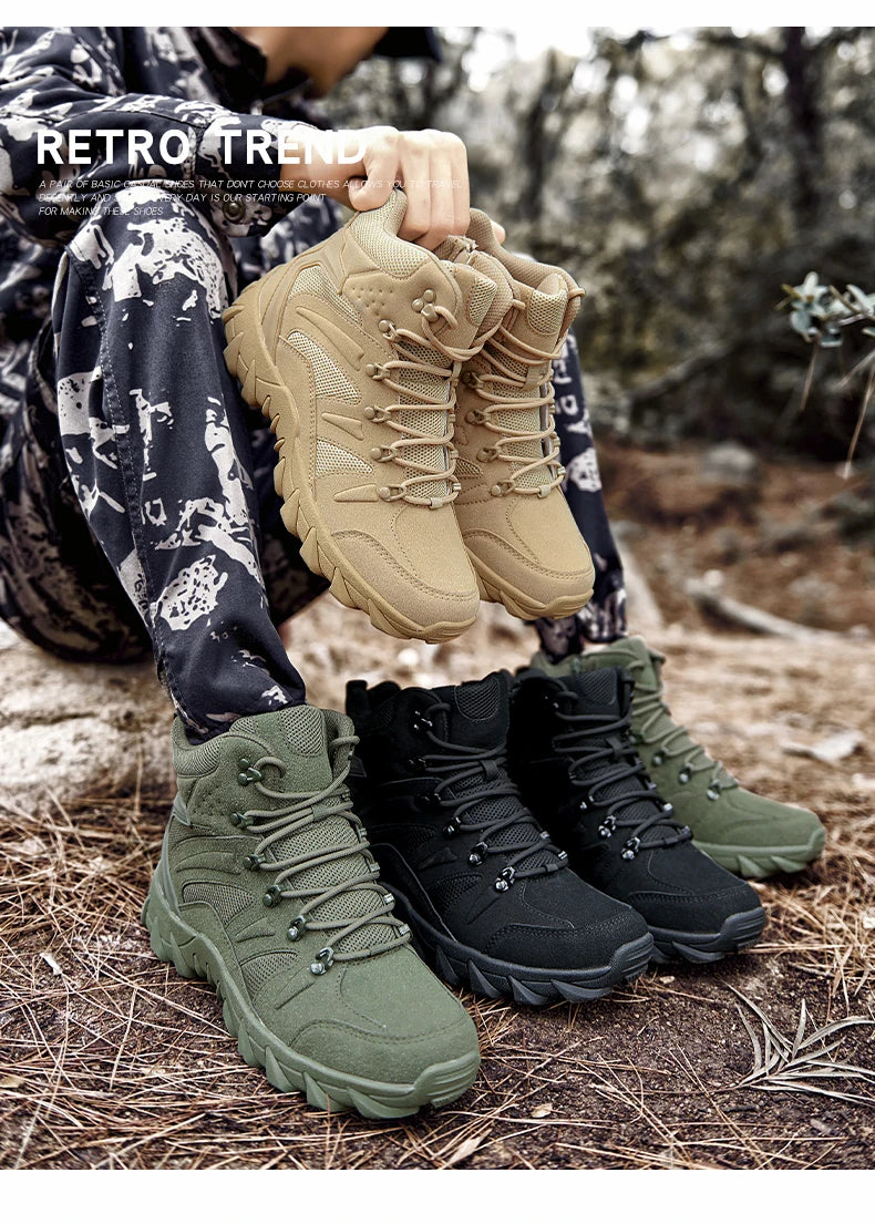 Men’s Tactical Combat Boots – Durable Hiking & Hunting Shoes