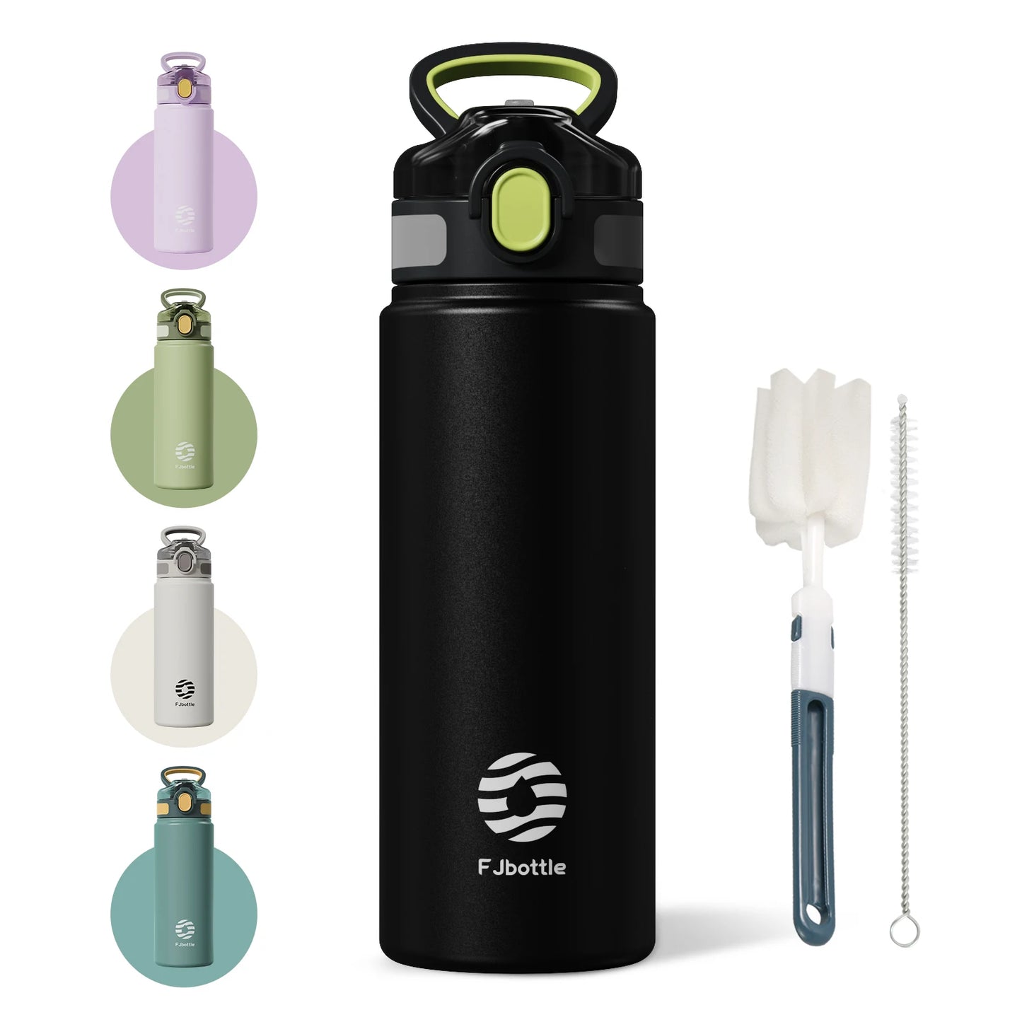 Stainless Steel Thermos with Straw – Insulated Outdoor Flask