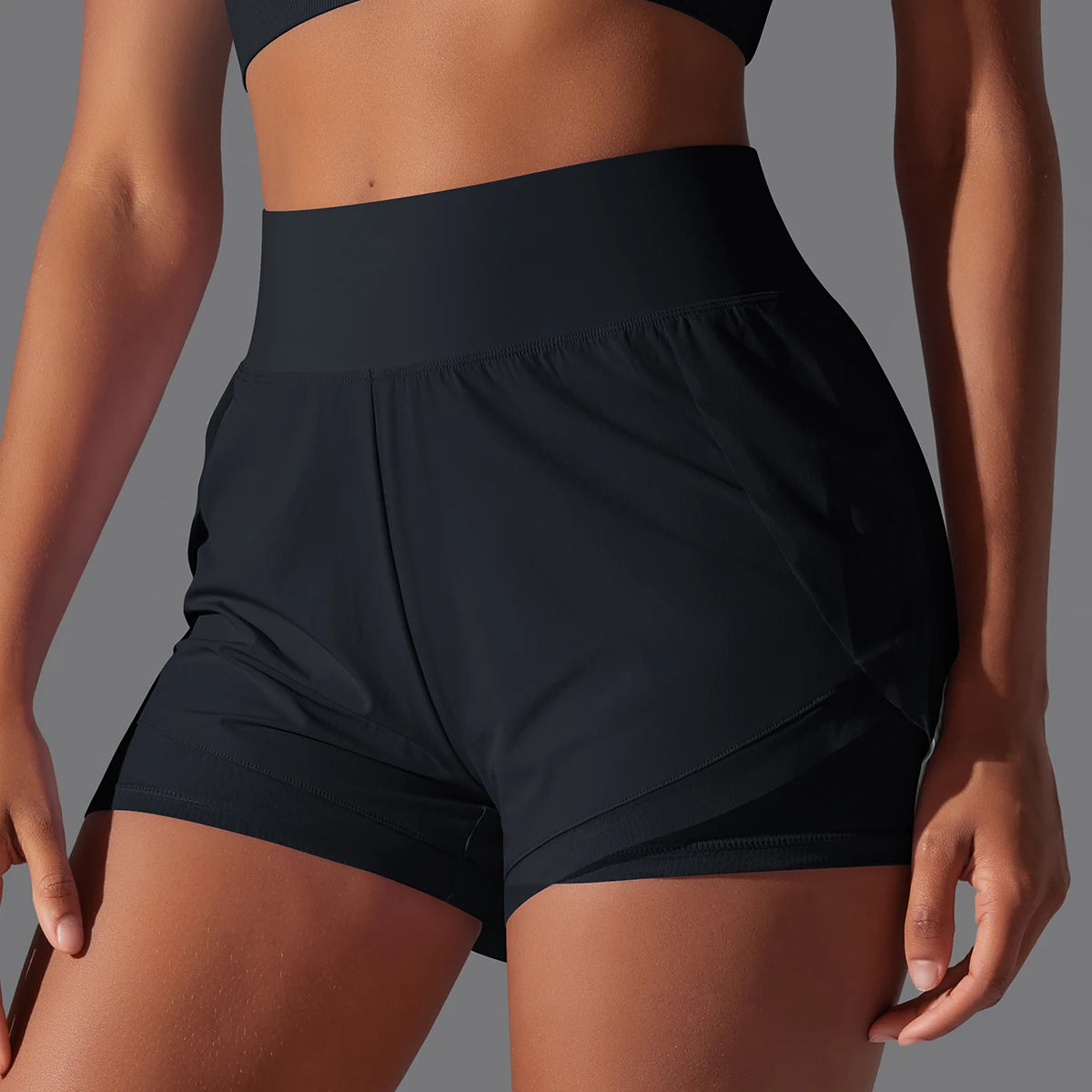 Women's High-Waist Skort with Built-In Shorts