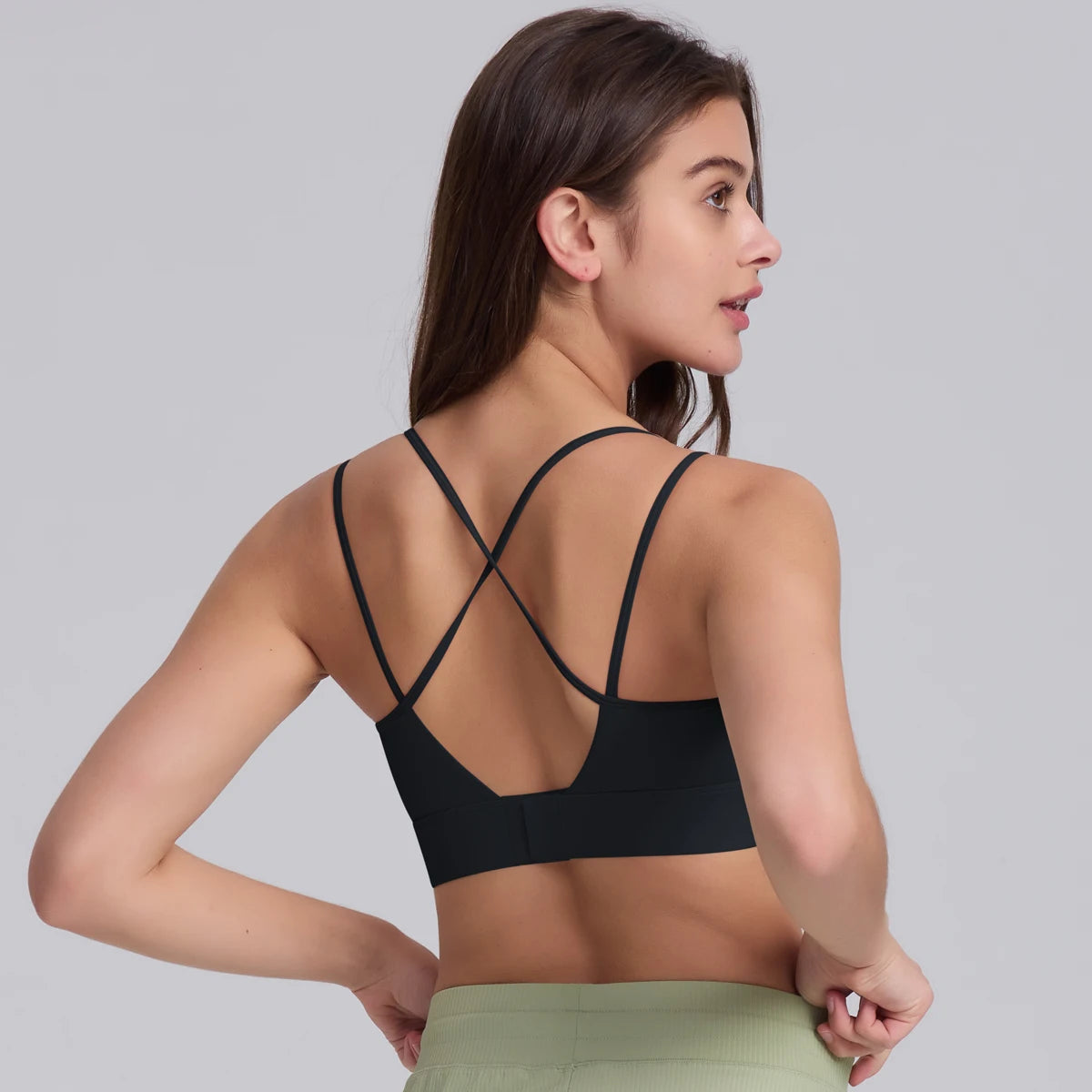 Cross-Back Breathable Sports Bra