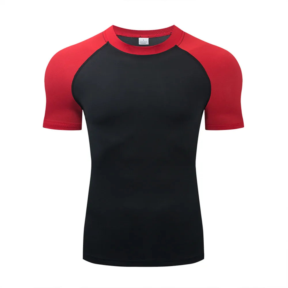 Men Sport T-shirt Quick Dry Bodybuilding Running Shirt Long Sleeve Compression Top Gym