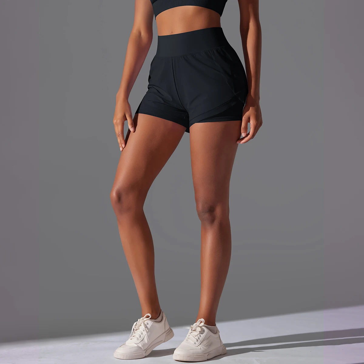 Women's High-Waist Skort with Built-In Shorts