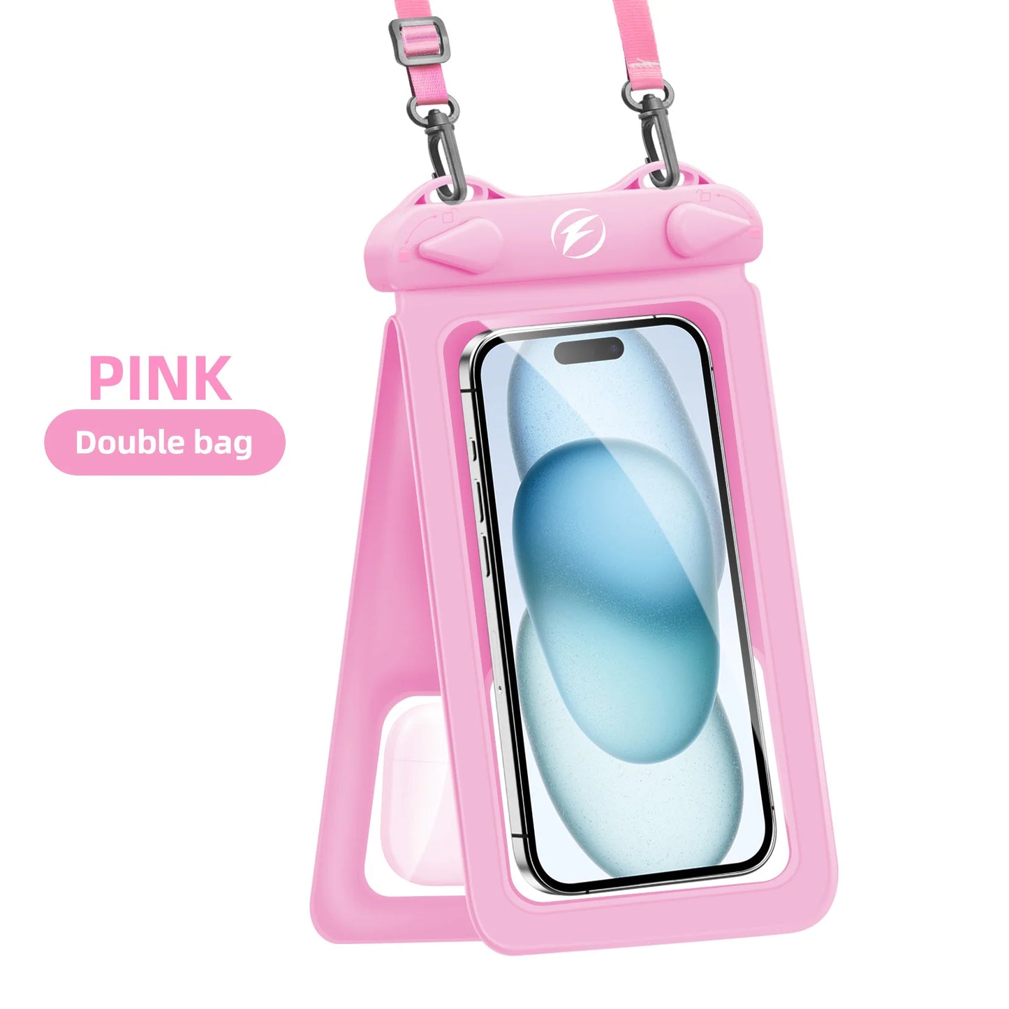 Waterproof Phone Pouch - Touchscreen Double Dry Bag