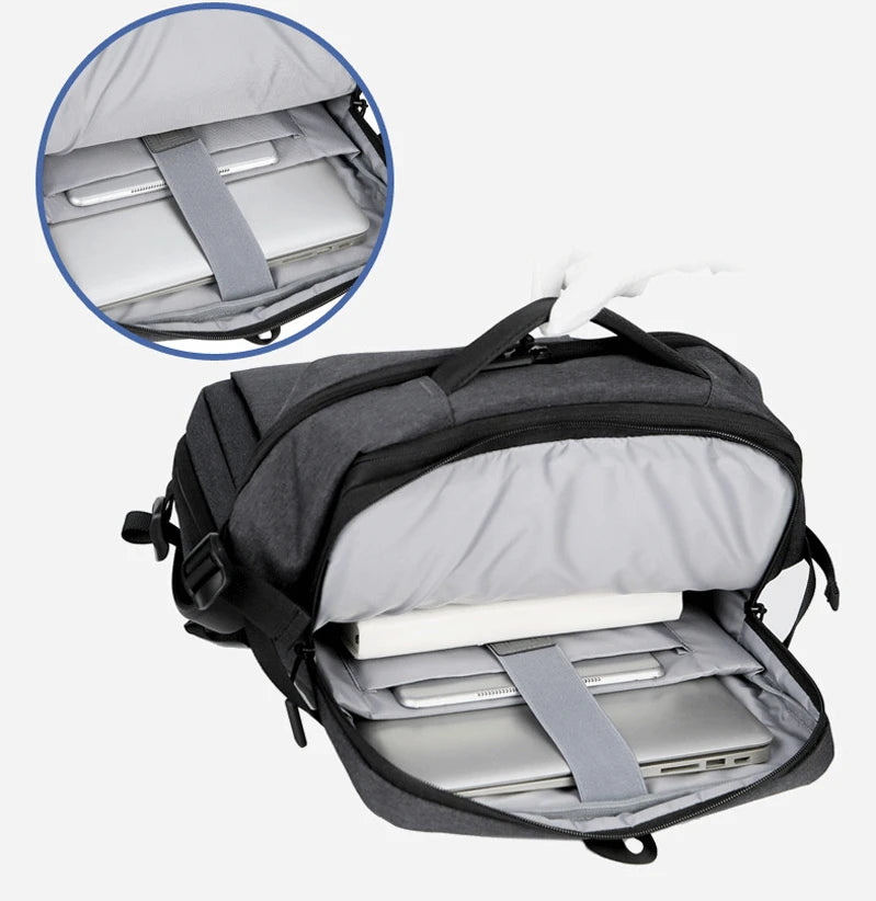 Expandable Waterproof Travel Backpack with USB Port