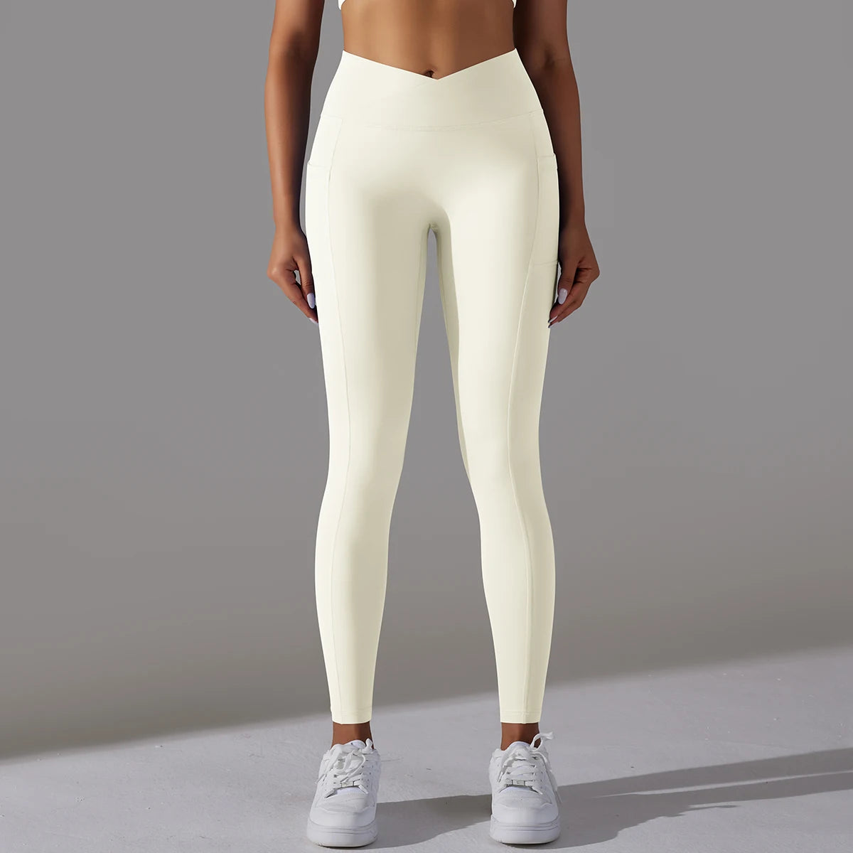 Cross-Waist Stretch Leggings