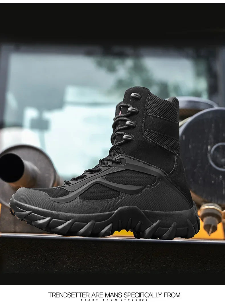 Men’s Lightweight Tactical Boots – Waterproof Non-Slip Outdoor Shoes