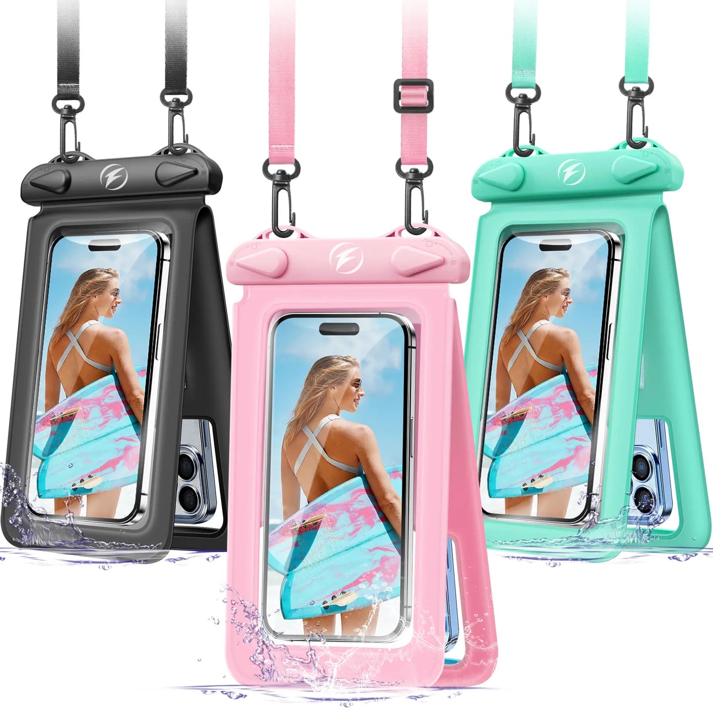 Waterproof Phone Pouch - Touchscreen Double Dry Bag