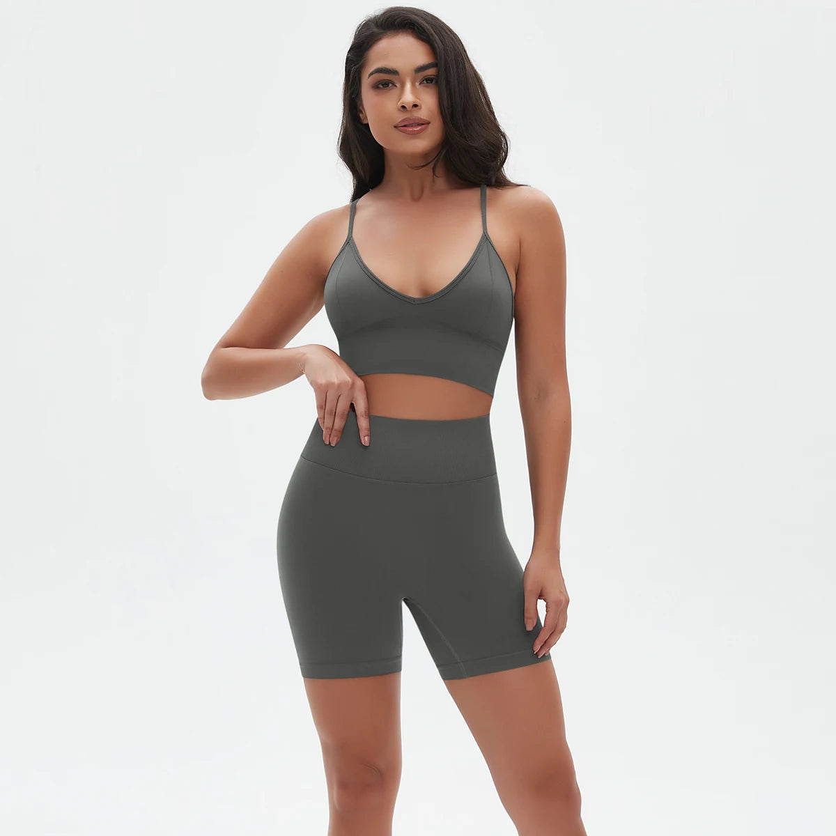 2-Piece Seamless Set – Women's Shorts & Top