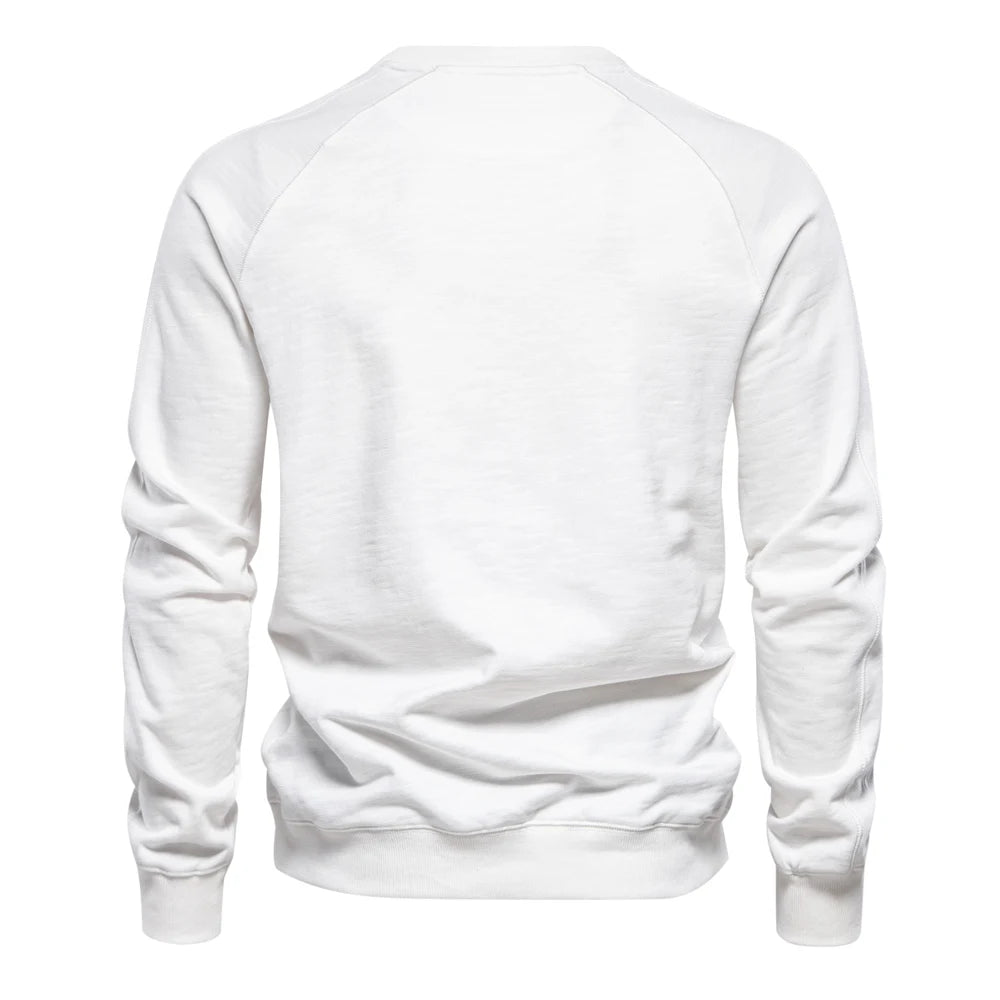 Men’s Spring Cotton Blend Sweatshirt – Casual Sport Pullover