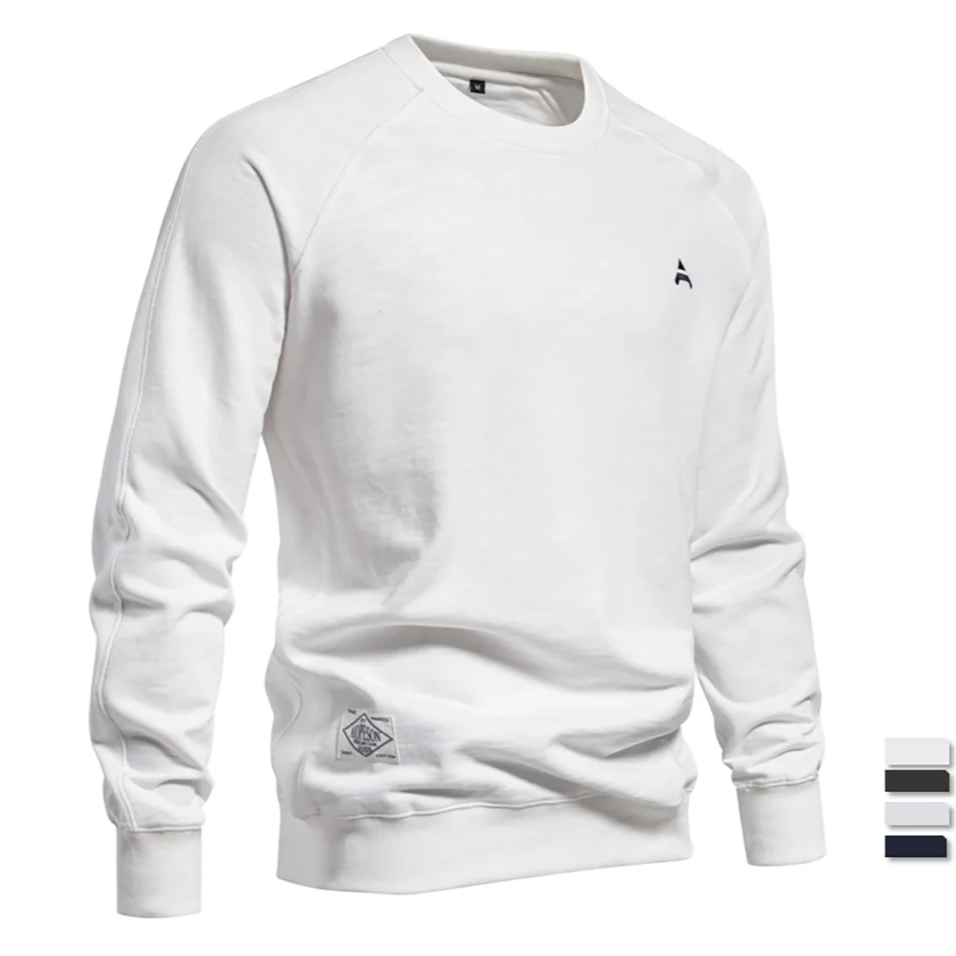 Men’s Spring Cotton Blend Sweatshirt – Casual Sport Pullover