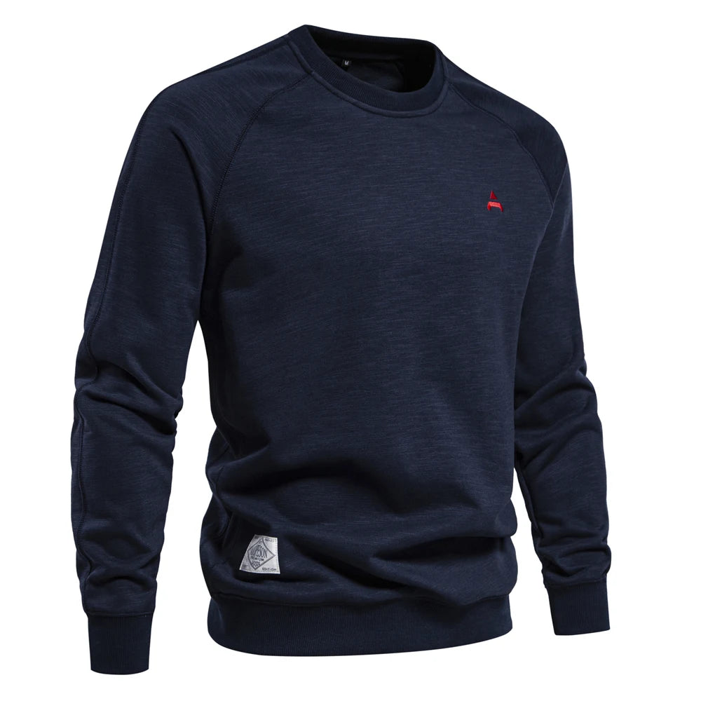 Men’s Spring Cotton Blend Sweatshirt – Casual Sport Pullover