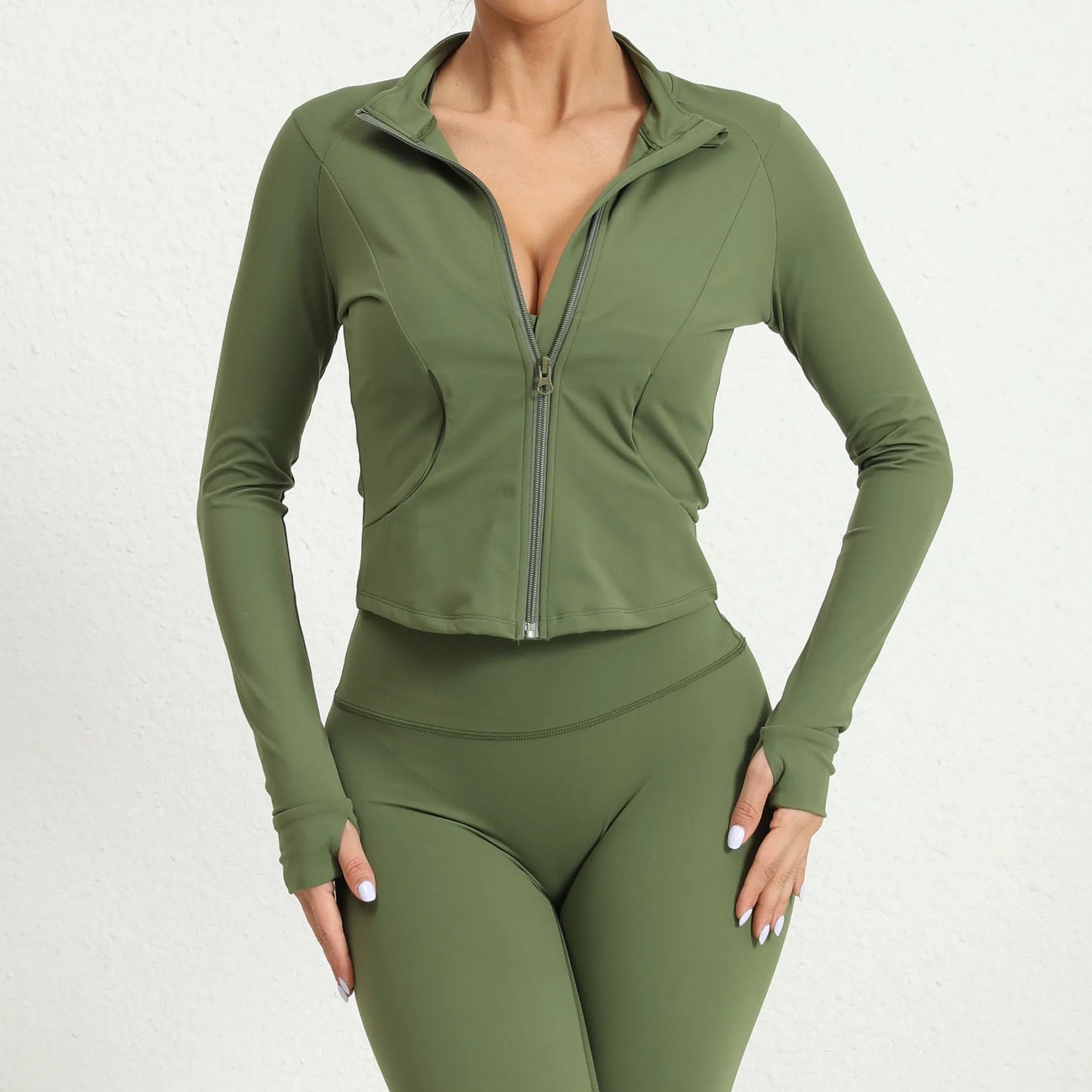 Women's Slim Fit Zipper Jacket – Warm & Sporty