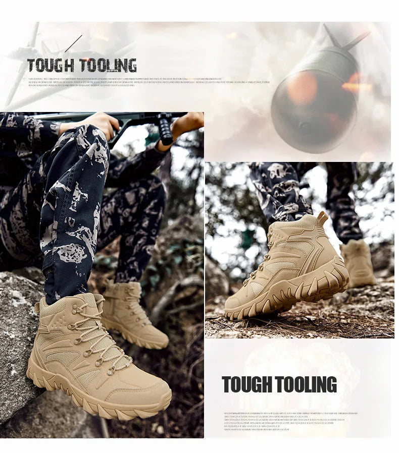 Men’s Tactical Combat Boots – Durable Hiking & Hunting Shoes